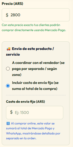 Cómo configurar precios y envíos