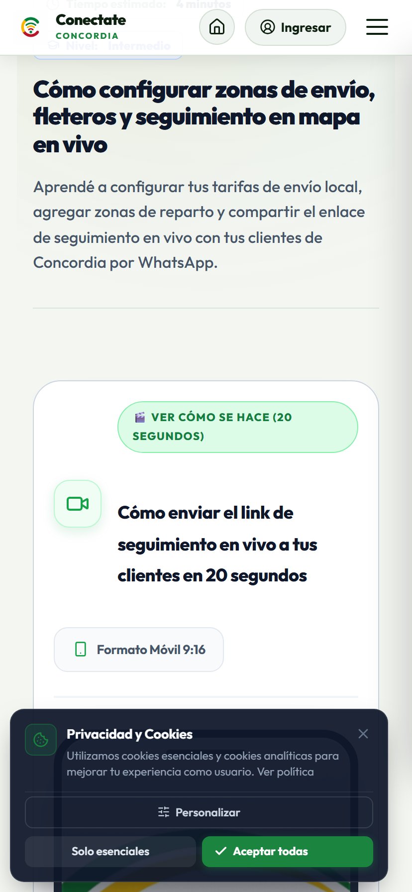 Generar o Copiar Enlace de Delivery