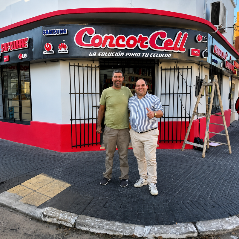 Renovación moderna de exteriores y fachada comercial con construcción en Concordia Entre Ríos